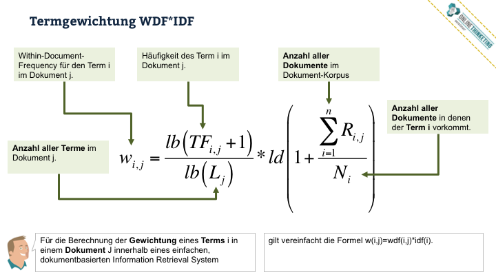 Online Marketing Seminar » Onlinethinketing » Web-Technik » WDF*IDF Termgewichtung